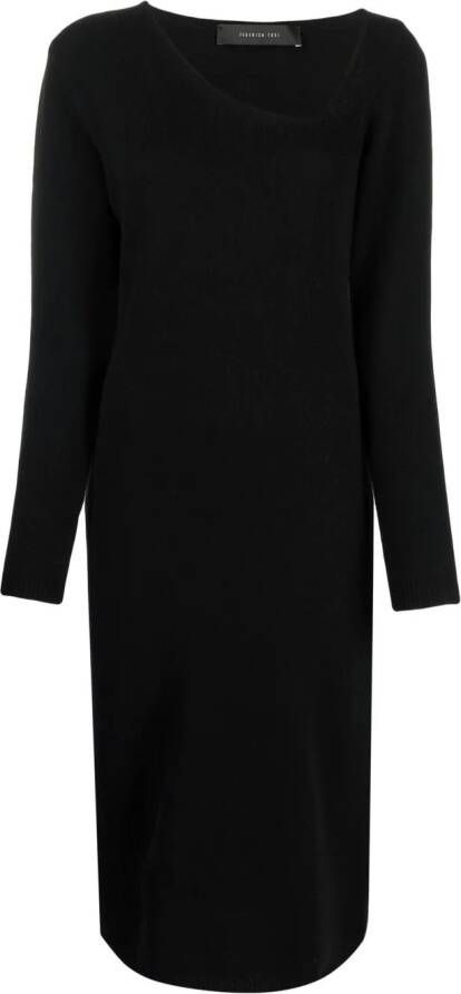 Federica Tosi Asymmetrische jurk Zwart