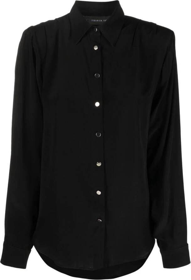 Federica Tosi Button-up blouse Zwart