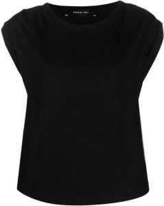 Federica Tosi T-shirt met kapmouwen Zwart