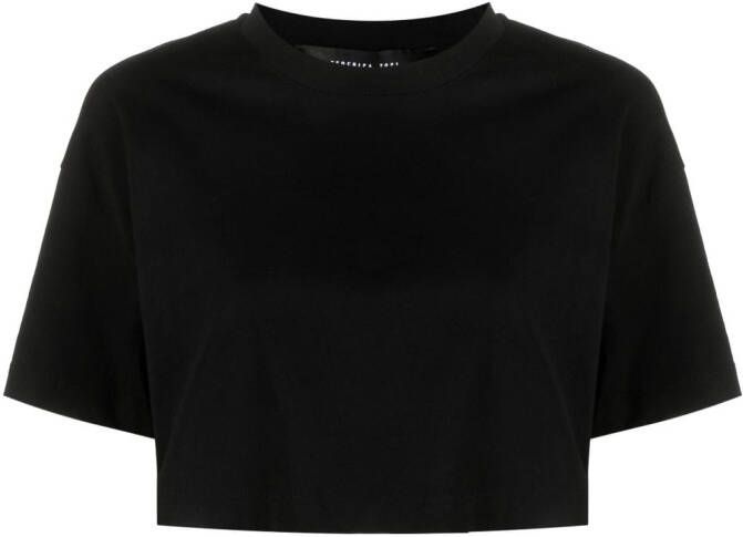 Federica Tosi Cropped T-shirt Zwart