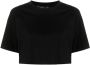 Federica Tosi Cropped T-shirt Zwart - Thumbnail 1