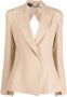 Federica Tosi cut-out-tailored blazer Beige - Thumbnail 1