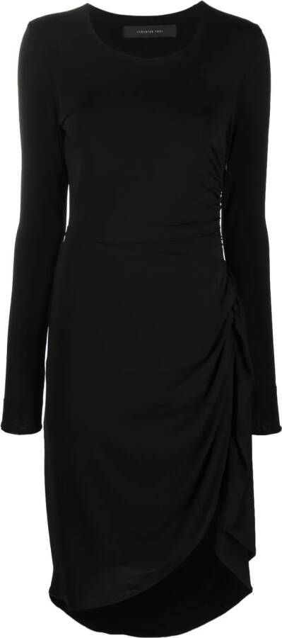 Federica Tosi Midi-jurk met ronde hals Zwart