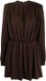 Federica Tosi Mini-jurk met gesmokt detail Bruin - Thumbnail 1