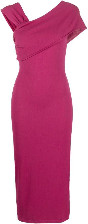Federica Tosi Asymmetrische midi-jurk Roze