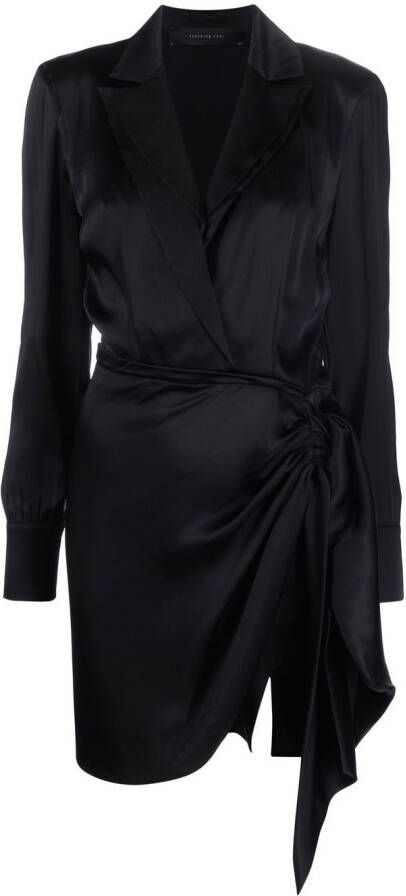 Federica Tosi Mini-jurk met puntige revers Zwart