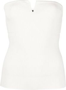 Federica Tosi ribbed-knit top Wit