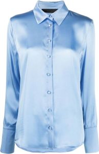 Federica Tosi Satijnen blouse Blauw