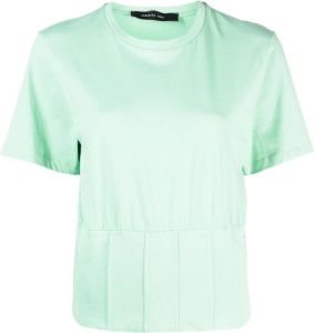 Federica Tosi T-shirt met elastische tailleband Groen