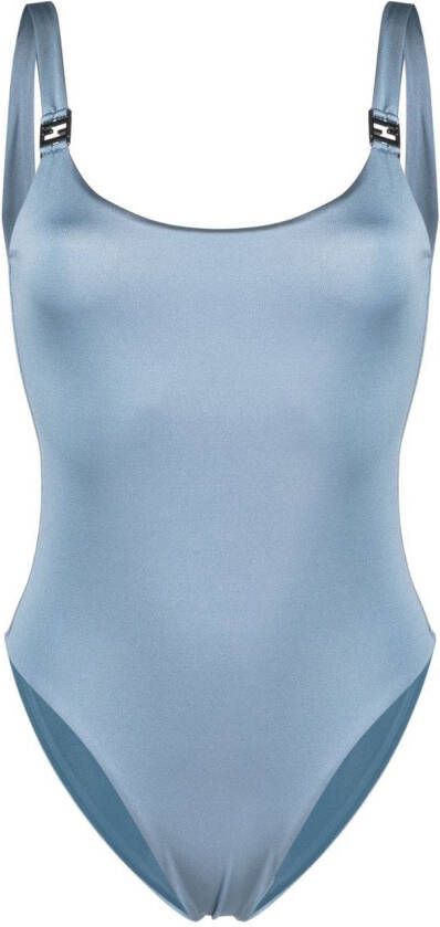 FENDI Badpak met diepe ronde hals Blauw