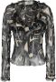 FENDI Blouse met grafische print Zwart - Thumbnail 1
