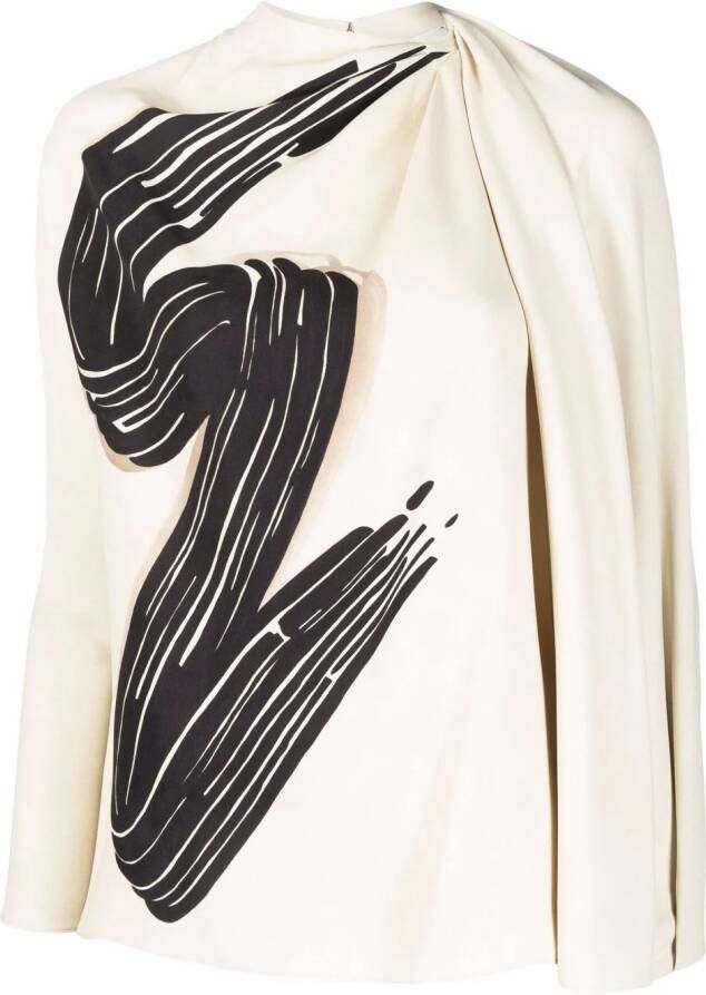 FENDI Blouse met print Beige