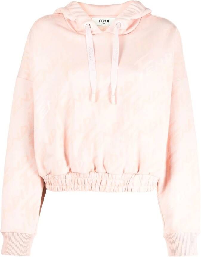 FENDI Elastische hoodie Roze