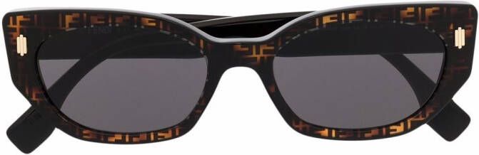 Fendi Eyewear Zonnebril met schildpadschild design Zwart