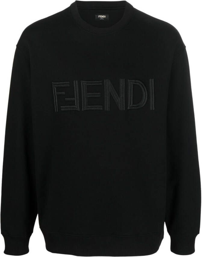 FENDI Sweater met FF-logo Zwart