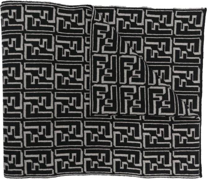 FENDI Sjaal met FF-monogram Zwart