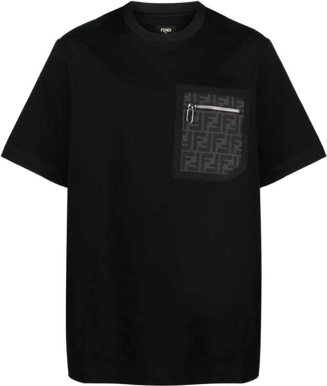 Fendi FF-motif cotton T-shirt Zwart