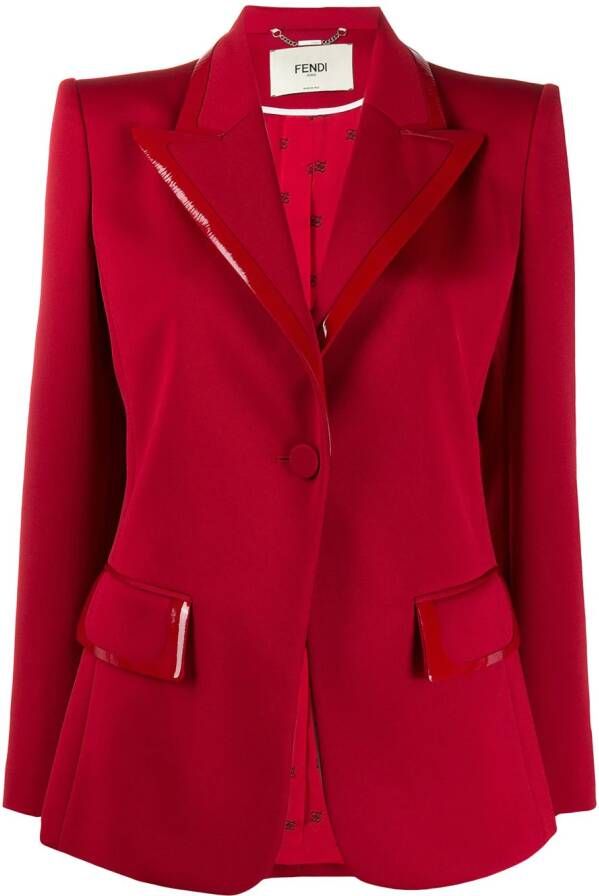 Fendi Gestructureerde blazer Rood