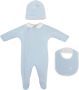 Fendi Kids Babypakje met geborduurd logo Blauw - Thumbnail 1