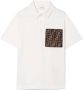 Fendi Kids Poloshirt met verlaagde schouders Wit - Thumbnail 1