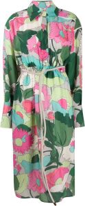 Fendi Midi-jurk met bloemenprint Groen