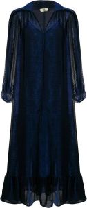 Fendi Midi-jurk met fluweel-effect Blauw