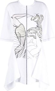 Fendi Mini-jurk met borduursel Wit