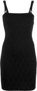 Fendi Mini-jurk met metallic-effect Zwart