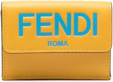 FENDI Portemonnee met logo Geel