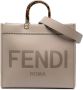 FENDI Shopper met logo Beige - Thumbnail 1
