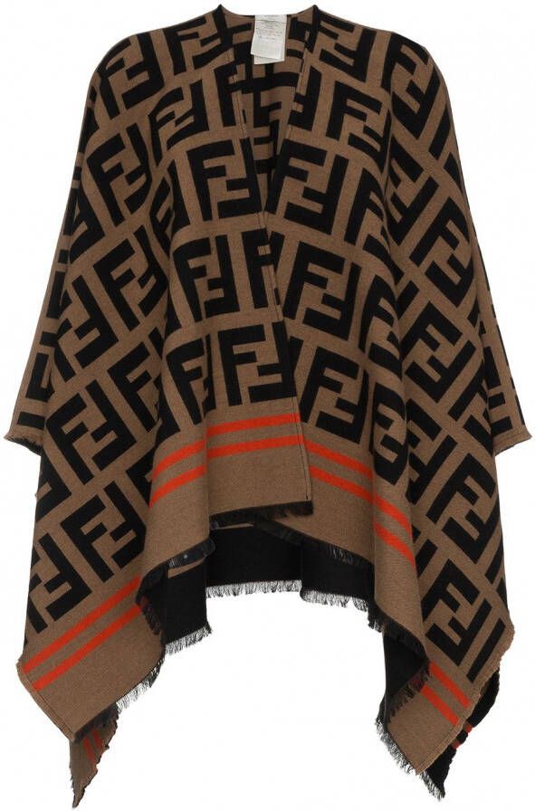 Fendi sjaal met FF logo Bruin