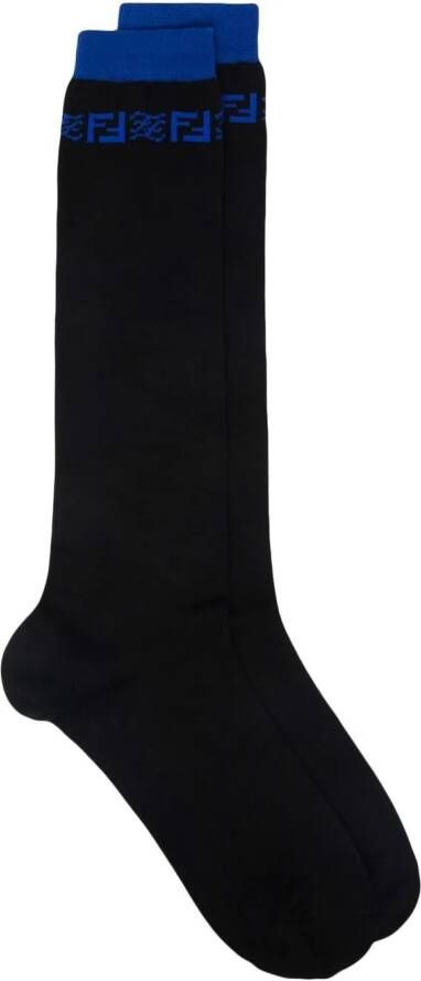 FENDI Sokken met intarsia logo Zwart