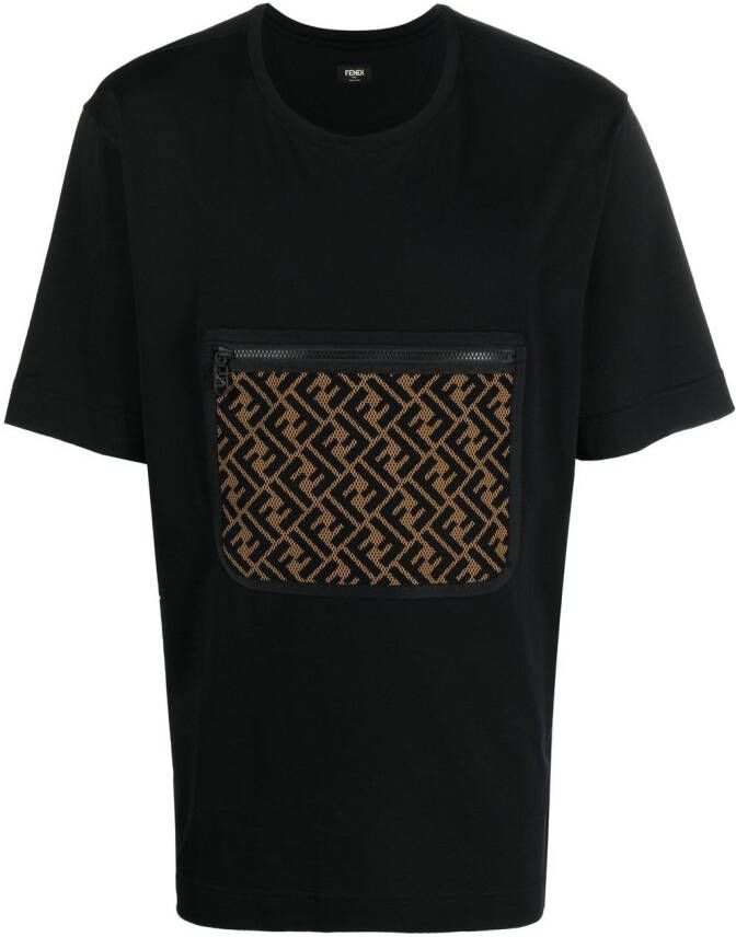 FENDI T-shirt met ritszak Zwart