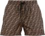 FENDI Zwembroek met FF logo Bruin - Thumbnail 1