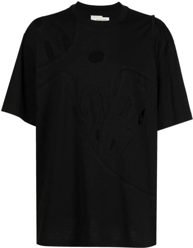 Feng Chen Wang Overhemd met uitgesneden details Zwart