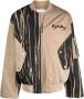 Feng Chen Wang Gestreept bomberjack Beige - Thumbnail 1