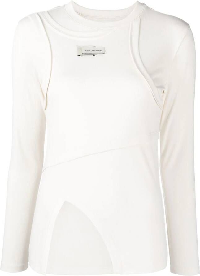 Feng Chen Wang Trui met ronde hals Wit