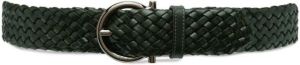 Ferragamo braided leather belt Groen
