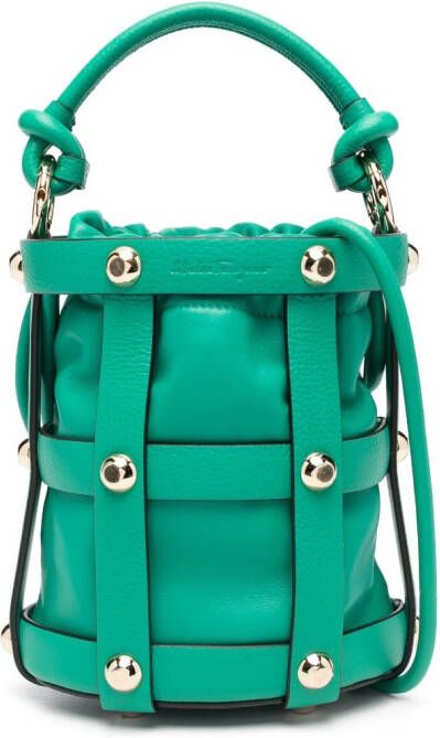 Ferragamo Gekooide bucket-tas Groen