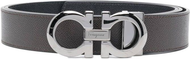 Ferragamo Gancini leren riem Bruin