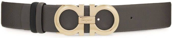 Ferragamo Riem met gancini gesp Grijs