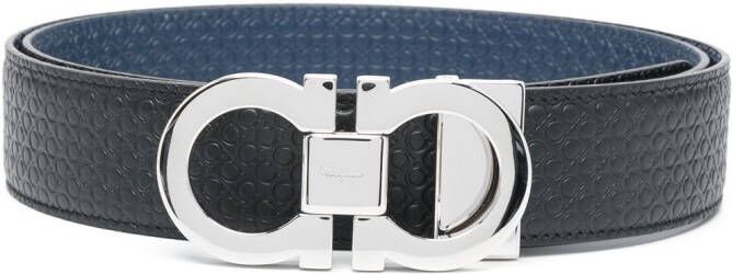 Ferragamo Leren riem Zwart
