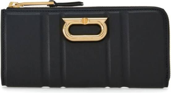 Ferragamo Gancini leren portemonnee Zwart