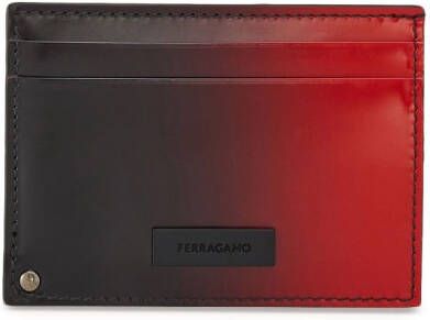 Ferragamo Pasjeshouder met kleurverloop Rood