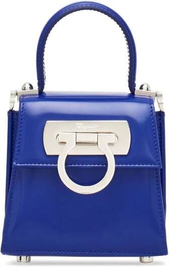 Ferragamo Iconic tas met handgrepen Blauw