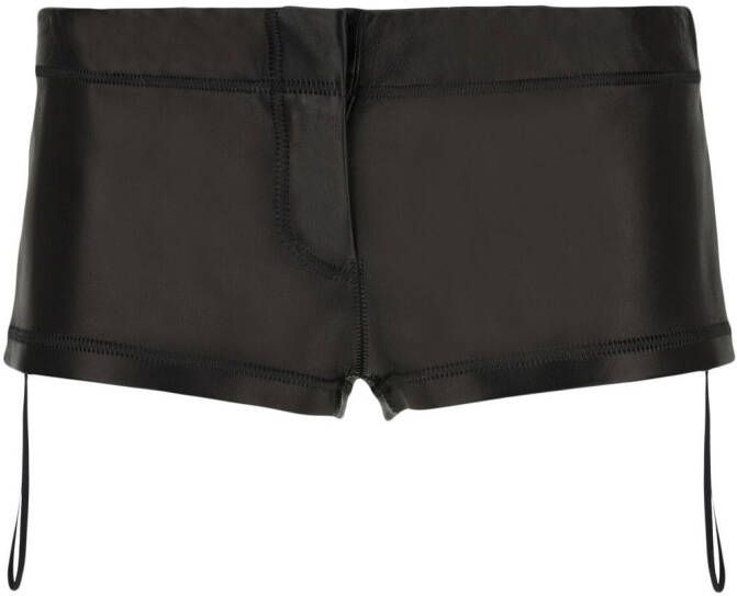 Ferragamo Leren shorts Zwart