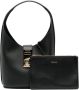 Ferragamo Schoudertas met gegraveerd logo Zwart - Thumbnail 1