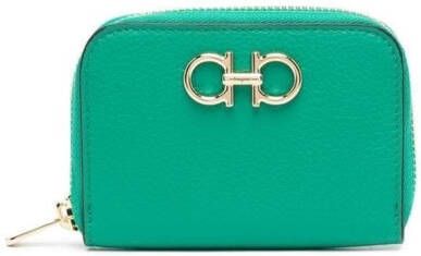 Ferragamo Portemonnee met logoplakkaat Groen