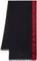 Ferragamo Sjaal met colourblocking Zwart - Thumbnail 1