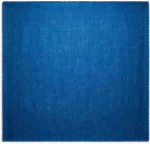 Ferragamo logo-print cotton-cashmere shawl Blauw